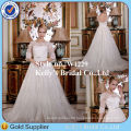 New fashion simple casual short sleeve bridal wedding dress